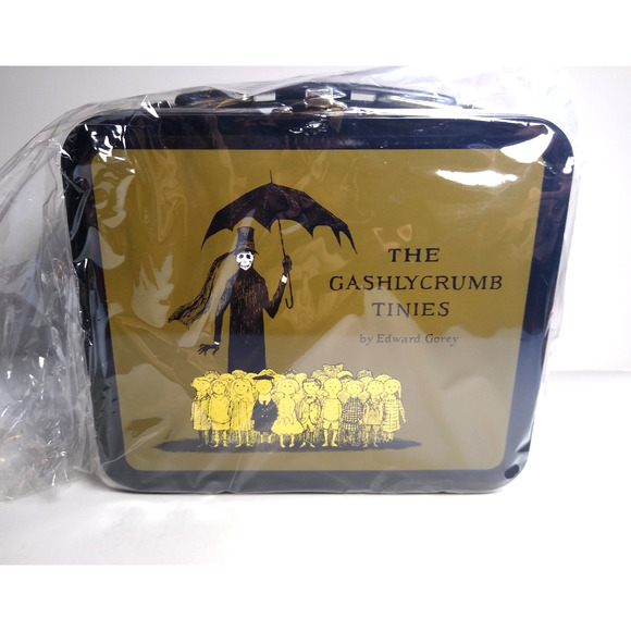 Edward Gorey The Gashlycrumb Tinies Green Metal Lunchbox Tin 2003 Gothic Spooky - Picture 3 of 11